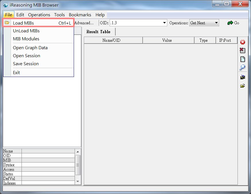 How do I use a SNMP MIB browser to monitor the status of all