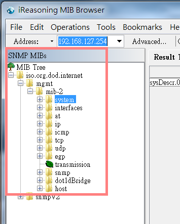 How do I use a SNMP MIB browser to monitor the status of all