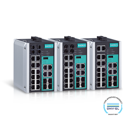 EDS-518 DIN-Rail DNV GL ABS Managed Ethernet Switches